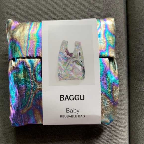 BAGGU Bags Rare Baggu Rainbow Metallic Baby Reusable Tote Bag Poshmark